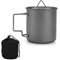PKRANZYHKAL Mug Escalade en Titane - Tasse Randonnée Ultralégère | Popote Bivouac Résistante | Idéale pour Camping et Activités Extérieures | Haute Qualité et Durabilité,550ml