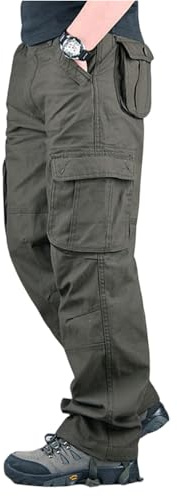 uxxnjfg Pantaloni da Lavoro da Combattimento Militare Pantaloni Casual Tattici Pant Camminata Multi Tasca Militari con Tasche