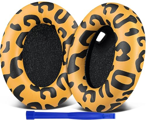 SOULWIT Professionelle Ersatz Ohrpolster für Sony WH-1000XM4 (WH1000XM4) Over-Ear Kopfhörer mit Weichem Proteinleder, Geräuschisolierung Schaum, Zusätzliche Dicke