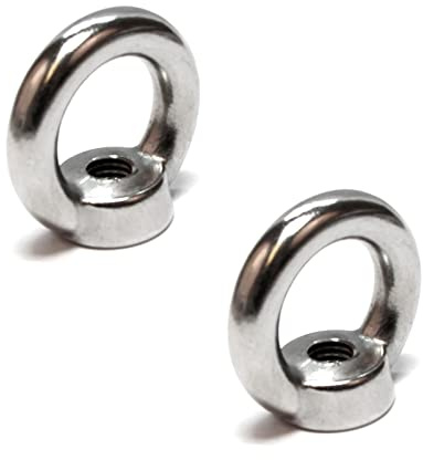 PRIOstahl® RINGMUTTER rostfritt stål V4A ringbultar ringskruvar | M6-2 stycken