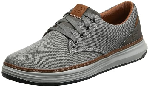 Skechers Men's Moreno Ederson Trainers,Taupe Canvas,10 UK