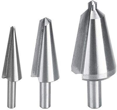 Ausla Forets Coniques, Lot de 3 Forets Étagés en Acier Rapide HSS pour Perçage Précis de 16-30,5 mm à 3-14 mm sur Acier, Bois, Plastique et Cuivre