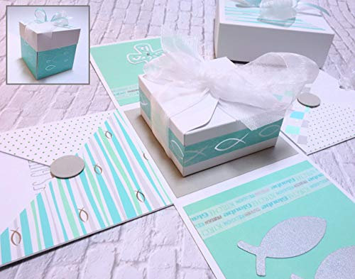 Geldgeschenk Geschenk Explosionsbox Gutscheinverpackung Kommunion Konfirmation Taufe