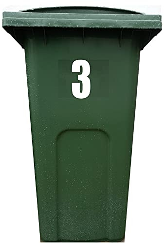 4X Bin Sticker Vinyl Number 1-99 Large Recycling Box Wheelie Self Adhesive (3)