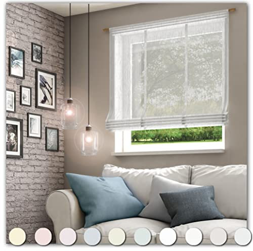 Neutex for You! Libre ECO Raffrollo mit Stangendurchzug, Vorhang, Gardine