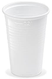 LogiPack GeRo Trinkbecher | Eichstrich 0,2l | Plastikbecher Bierbecher Einwegbecher aus Kunststoff PP (Polypropylen), weiß | Ausschankbecher (200)