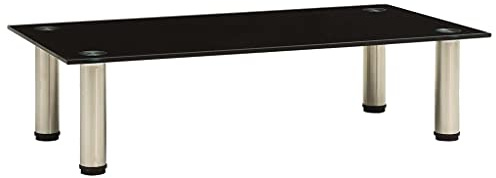 Bussandri Exclusive - TV-Tisch Schwarz 60x35x17 cm Hartglas
