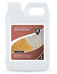 ECOPROTEC Iron Stain Away Cleaner for Removing Brown Stains Caused by Naturally Occurring Iron Deposits in Hard Natural Stone. (1 Litre)
