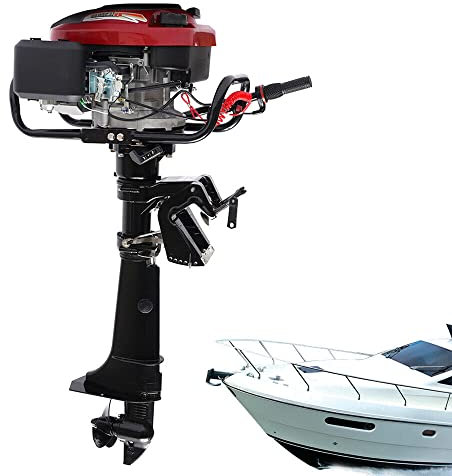 2/4-Takt-Außenbordmotor 3,6/6 PS Außenbordmotor Schiffsmotor Benzinmotor für Benzin Schlauchboot Fischerboot (4 Takt 4hp Außenbordmotor)