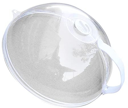 Coperchio per microonde Ø 27 cm con maniglia, copertura trasparente resistente agli spruzzi d'acqua (tipo 2)
