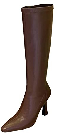 Botas de tacón alto de invierno - Botas altas por la rodilla con Pfennigasbatz Botines Stiletto Botas altas Botas altas Botas altas de cuero Botas de noche elegantes Botas de mujer, marrón, 39 EU