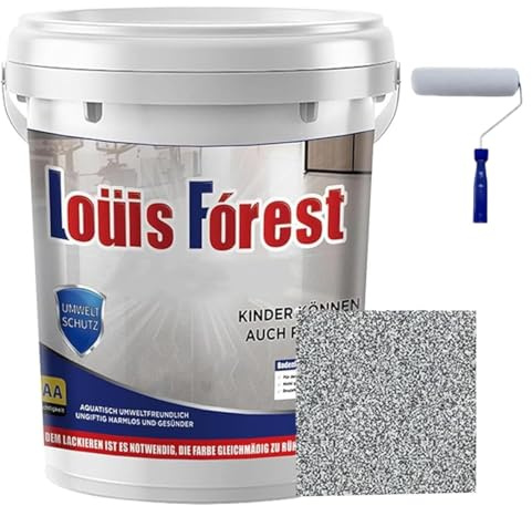 ZZLMDZ Vernice epossidica color sabbia per pavimenti, vernice epossidica Louis Forest, vernice autolivellante color sabbia per pavimenti, per calcestruzzo, piastrelle, marmo (grigio scuro, 1000 g)