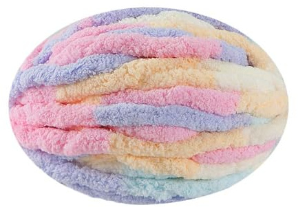 Handstickgarn, Chunky Chenille Yarn 250g Ball for Knitting and Crochet Multicolor(1)