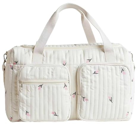 JRPRSC Sac à Langer Fourre Tout pour Maman: Sac de Maternité pour Bébé - pour la Maternité et le Changement de Bébé pour l'hôpital et le Week-end (Flowers)