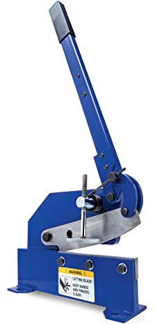Eastwood 8 in. Bench Shear Throatless Multiple Purpose Bench Top Throatless Sheet Metal Cutter Tool Solid Steel Frame Mounting Type
