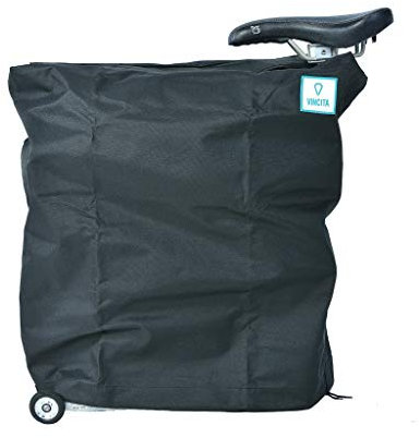 Vincita Brompton Bike Cover, Schutz vor Staub und Feuchtigkeit, Faltbar, für Zug und Bus, Schwarz, Polyester Nylon, Wasserschutz, Abdeckung für Brompton Fahrräder
