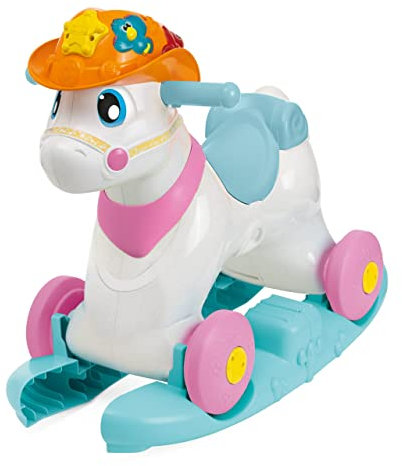 Chicco Baby Rodeo, Caballito Balancín, Actividades Bilingües Español e Inglés, 3 Botones Interactivos, Balancín y Cabalgable, Juguetes Infantiles 1-3 Años, Multicolor