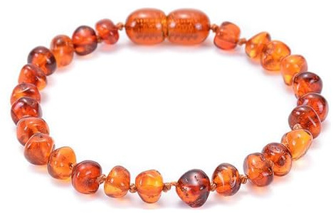 1 Piece Amber Bracelet - Irregular Frosted Amber Bead Bracelet, Unisex Gemstone Jewelry