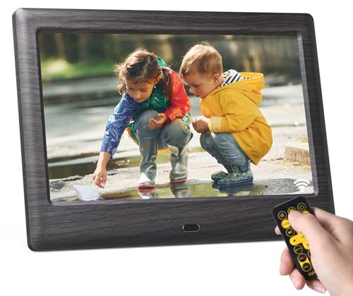 KODAK Cadre Photo numérique de 7 Pouces - Écran IPS - Lecteur Photo/Musique/vidéo/Calendrier/Alarme, Prise en Charge USB ou Carte SD, Rotation Automatique, avec télécommande