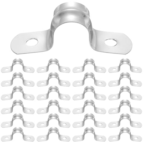 QUARKZMAN 25pcs Abrazadera En U Para Tubo 1/2 (12mm) Abrazadera De Tubo
