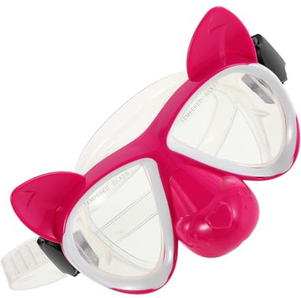 ibasenice Schwimmmaske Mit Nasenschutz Und Ohrdesign Beschlag Sicht Für Schnorcheln Und Tauchen