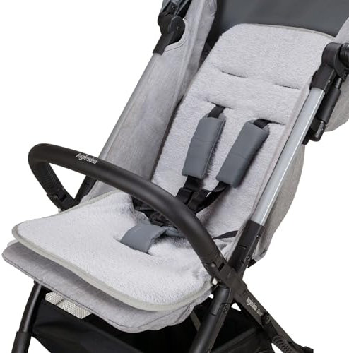 baby idea Babysanity® Morbido Riduttore Copri Passeggino Universale Materassino Neonato Soffice Imbottitura Rivestimento Spugna Di Cotone 100% con Bordatura - Made in Italy - (Grigio2)