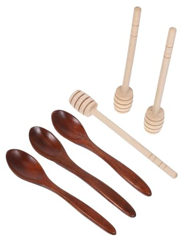 Cabilock 6pièces Lot de Cuillères à Miel Et Café Ustensiles De Cuisine pour Mélanger Boissons Et Pots