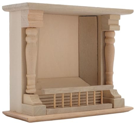 Fabater Meubles en Bois de Cheminée de Maison de Poupée Attrayante pour Maison de Poupée à L'échelle 1:12, Jouet de Jeu de Rôle pour Le Jeu des Enfants