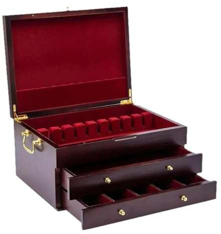 Milageto Coffret à couverts en bois multifonctionnel, idéal pour les couverts et les ustensiles de cuisine, parfait pour Noël ou pour la cuisine.