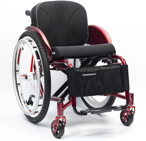 Fauteuil roulant manuel pliable léger et portable pour adultes, chaise de transport de voyage avec cadre en alliage d'aluminium