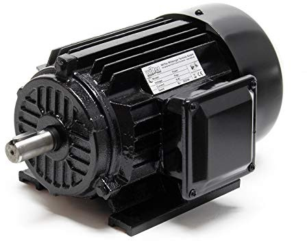 Wiltec Elektromotor 400 V 1,5 kW (2 PS) 3-phasig 2-polig E-Motor in Bauform B3 2830 U/min mit Aluminiumwicklung, Drehstrommotor