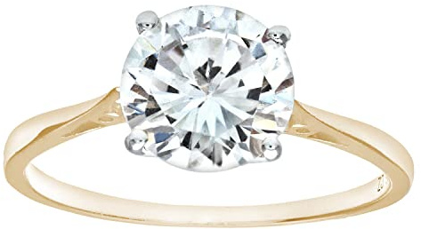 Old English Jewellers 9ct Gold on Silver 2.00ct Solitaire Engagement Ring - Sizes J - U (Q)
