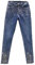 Vogrtcc Mittelhohe Skinny-Jeans Mit Strasssteinen Für Damen Und Taschen Schmale Passform Knöchellang Gerades Bein Eng Anliegende Jeans Blue M