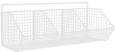 rockible Cestas de Almacenamiento de Rejilla, Soporte de Pared de Cesta de Alambre de Metal, cestas de Cocina Colgantes para Cocina, Tres Rejillas