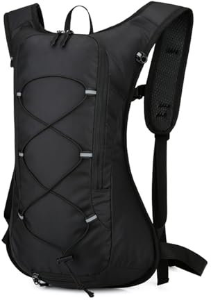 FIYSON Fahrradrucksack Skirucksack, Wanderrucksack klein, Wasserdicht Rucksäcke für Herren,Damen, MTB Rucksack Ultraleicht Sportrucksack für Laufen,Wandern,Reiten,Camping,Radfahren,Klettern (Schwarz)