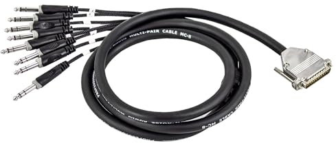 keepdrum sna56-8 - Cable multinúcleo (conector TRS, sub-D DB-25, 8 conectores TRS de 6,35 mm, 3 m)