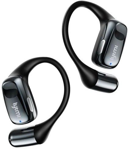 Lytmi CozyFit Open Ear Kopfhörer, Bequeme Kopfhörer Kabellos Bluetooth, 0,6 mm Flüssigsilikon Ohrbügel, Bluetooth 5.4, 30 Std Spielzeit, IPX5 Abdichtung, Sport-Kopfhörer für Laufen, Yoga, Reiten