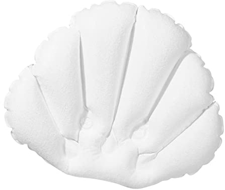 FLCPJGV Coussin de Bain pour Baignoire, Oreiller de Bain, Coussin Antidérapant Imperméable et Doux Coussin de Relaxation Confortable Support d'oreiller, Oreiller de Bain Spa Ergonomique, Blanc