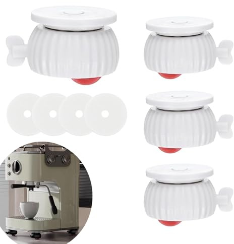 Wopanxye Lot de 4 roulettes autocollantes universelles pivotantes à 360° pour appareils de cuisine, mini poulie collante avec frein de verrouillage pour petits meubles, poubelles et boîte de rangement