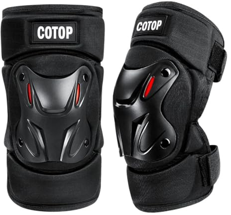 COTOP Knieprotektoren Motorrad Herren, Motocross Knieschoner 2 Stück mit CE, Knieschützer aus EVA-Schaum, Größenverstellbar mit Klettverschluss für Skateboard, Skifahren, Klettern, Fahrrad