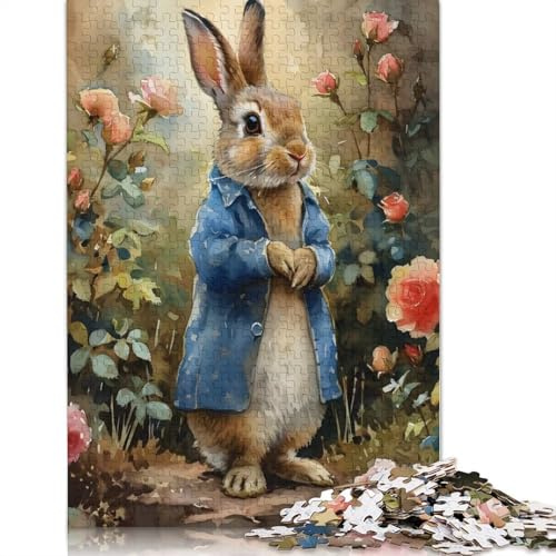 1000 Pieces Jigsaw Peter Rabbit in A Garden Puzzle for Adults Woodenboard Puzzles Educational Games Home Decoration Puzzle 1000pcs (75x50cm)