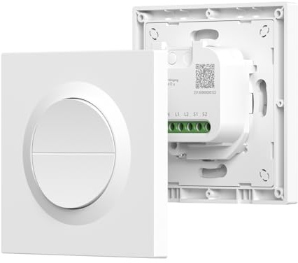 SONOFF Fusion, Orb-ZBW2(MINI-ZB2GS-E), Interrupteur Lumière Intelligent Zigbee, 2 canaux, Wi-Fi 2.4GHz, Commande à Distance et Vocale, Compatible avec Siri/Alexa, 10A/canal, 16A/total