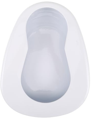 INOOMP Bacinilla Portátil de Hierro Ergonómica y Ligera para Paciente Postrado en Cama, a Prueba de Derrames, Adecuado para Hospital y Cuidado de Ancianos