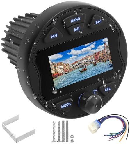Liwogi Marine Stereo Radio vattentät båtradio Dab+ BT5.0 digital multimedia MP5-spelare ljudenheter för båtar båtar båtar yachter BZRs golfvagn