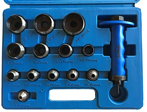 Henkellocheisen Satz 14-tlg. 5-35 mm Locheisen Satz Set Stanzeisen Lochstanzer Lochwerkzeug Stanz Werkzeug