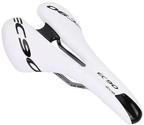Fahrradsitz Sattel, 2 Farben Rennrad Sattel Komfortabel Stoßfest Ergonomic Design Fahrradsattel Fahrradzubehör(Weiß)