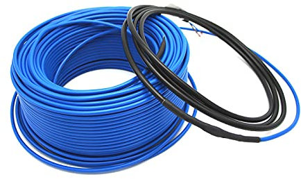 KEPOHK Cavo riscaldante in lega coibentato in fluoropolimero FEP 20W / m Cavo riscaldante a pavimento laminato per pavimento in laminato caldo 20m -400W