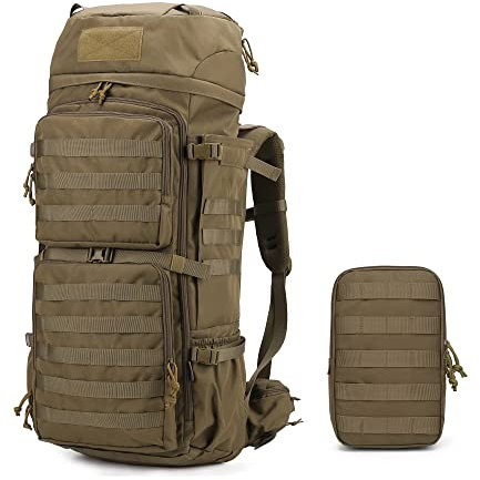 Mardingtop 75L Taktischer Rucksack Trekkingrucksack mit Regenhülle，Zubehör Pouch Wanderrucksack Großen Kapazität Backpack Outdoor Rucksack für Trekking,Wandern und Camping