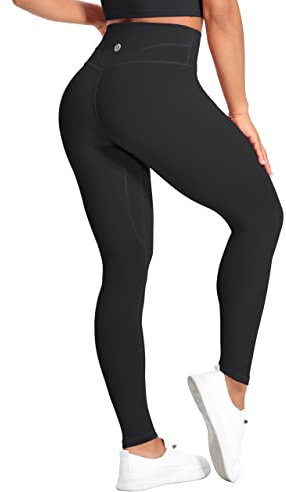 Desol Damen Yogahose mit 3 Taschen,Hohe Taille Sport Leggings Lange Yoga Pants Blickdicht Yogatights Fitnesshose