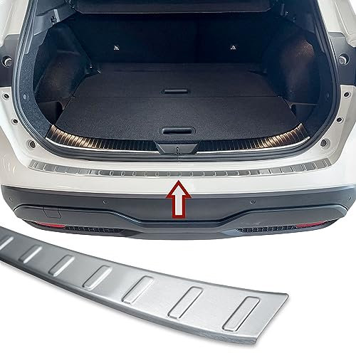 Recambo | Protector de Parachoques trasero | Compatible con Nissan Qashqai III J12 | a partir de 2021 | Acero Inoxidable Mate | Protección borde de carga